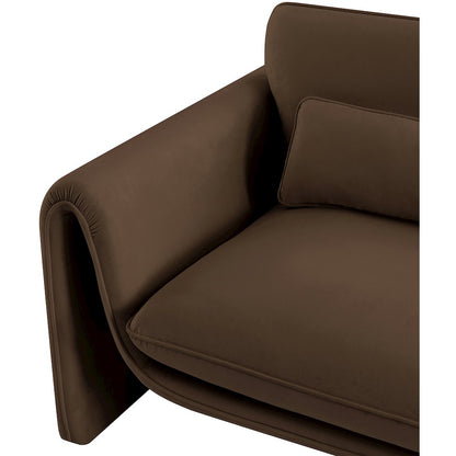 Sloan Brown Velvet Fabric Chair