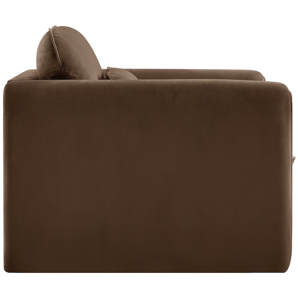 Sloan Brown Velvet Fabric Chair