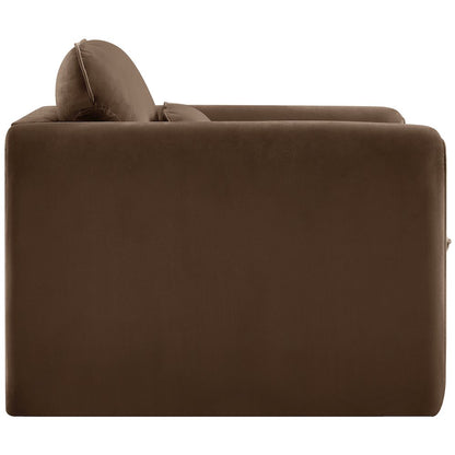 Sloan Brown Velvet Fabric Chair