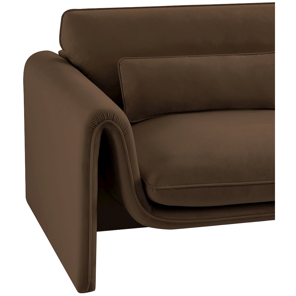 Sloan Brown Velvet Fabric Chair