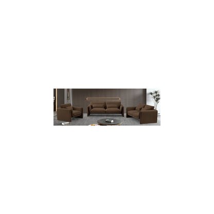 Sloan Brown Velvet Fabric Sofa