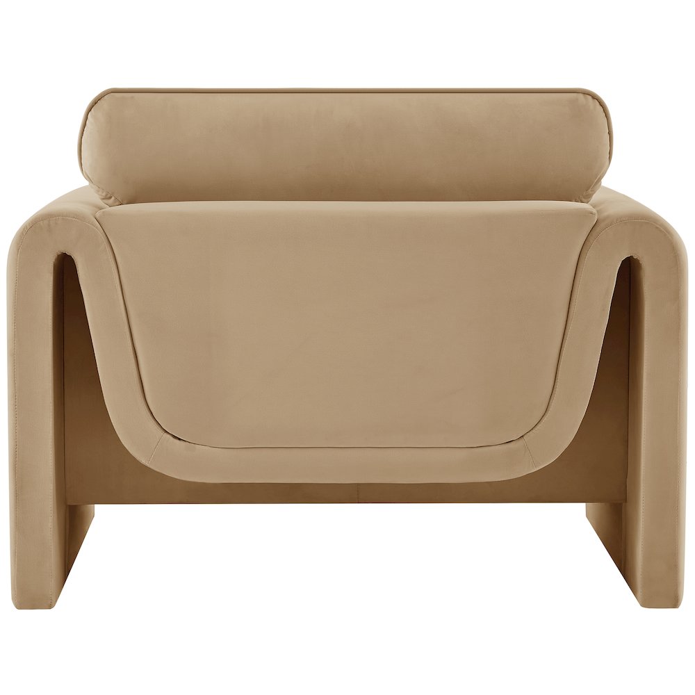 Sloan Camel Velvet Fabric Chair