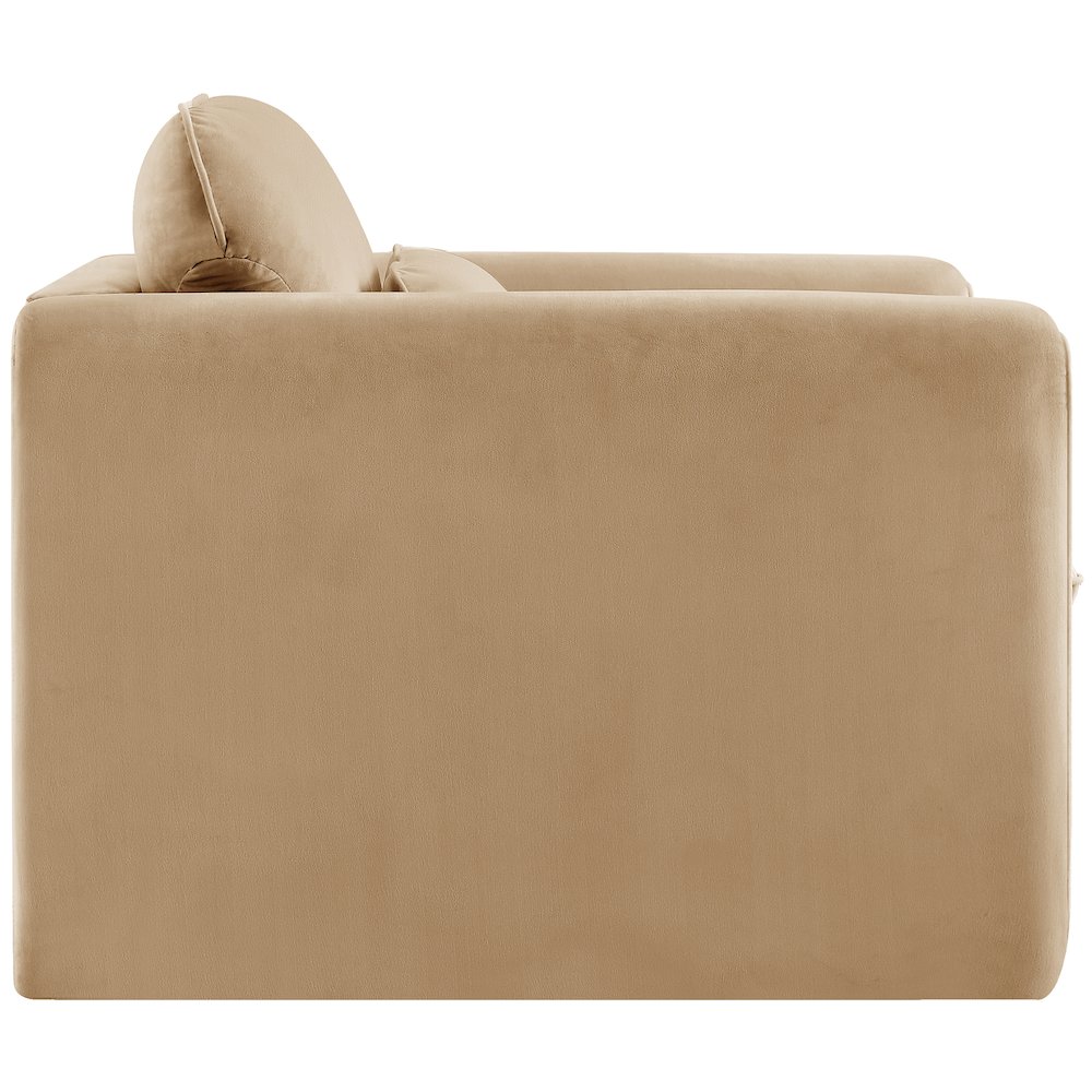 Sloan Camel Velvet Fabric Chair