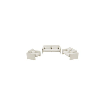 Sloan Cream Velvet Fabric Sofa