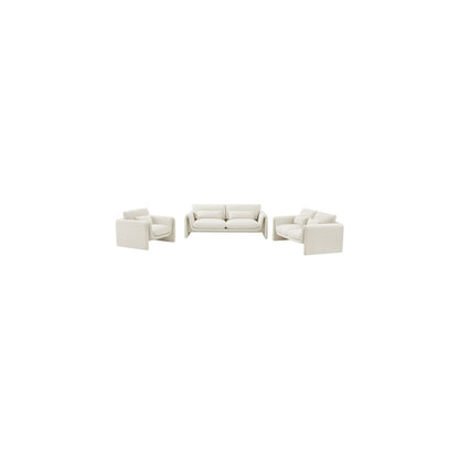 Sloan Cream Velvet Fabric Sofa