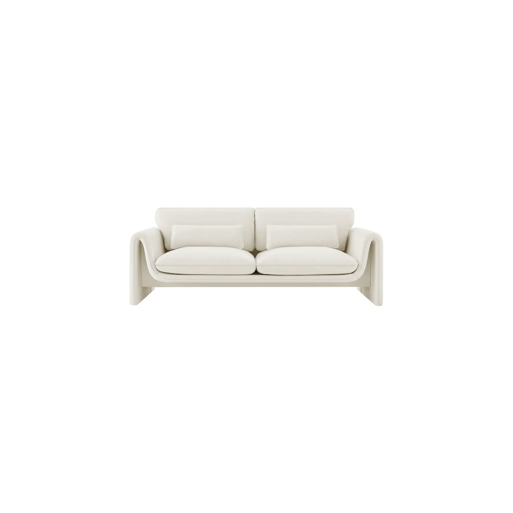Sloan Cream Velvet Fabric Sofa