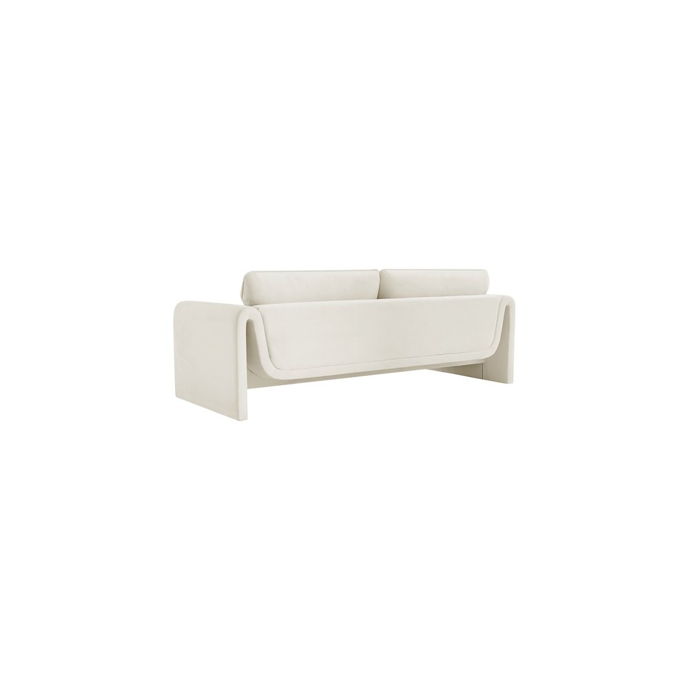 Sloan Cream Velvet Fabric Sofa