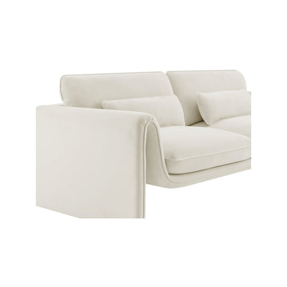 Sloan Cream Velvet Fabric Sofa
