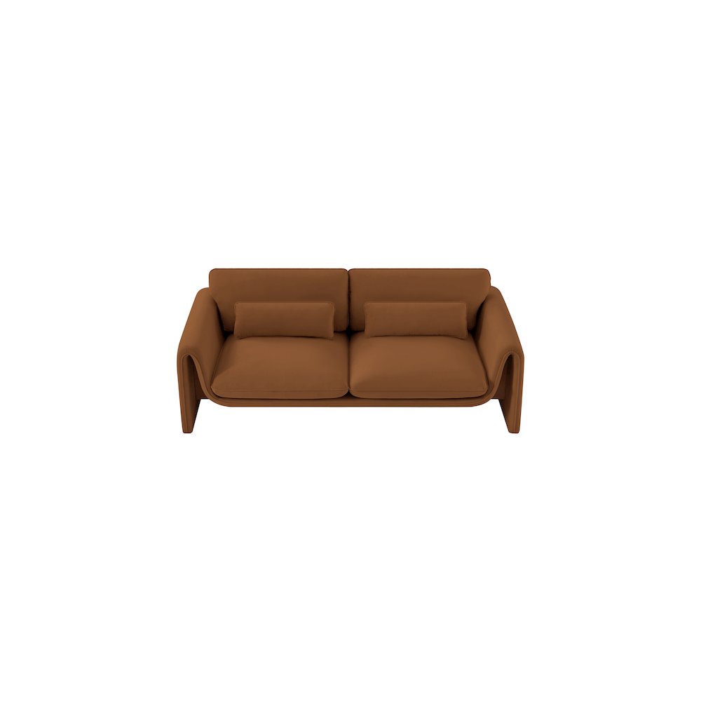 Sloan Saddle Velvet Fabric Sofa