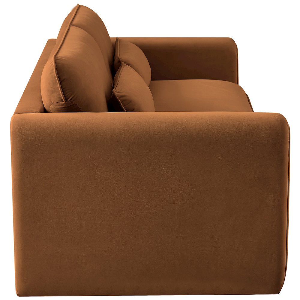 Sloan Saddle Velvet Fabric Sofa