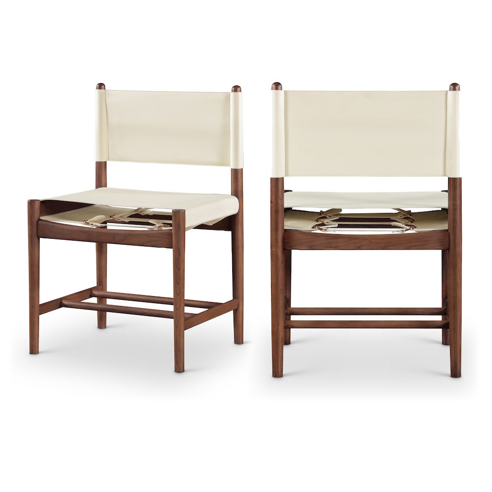Rawlins Cream Vegan Leather Upholstered Dining Chair, Set of 2