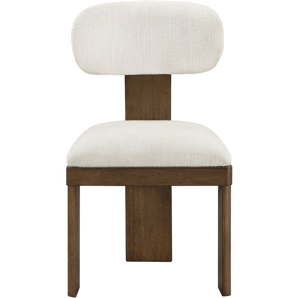 Timbra Brown Linen Textured Fabric Upholstered Dining Chair, Set of 2