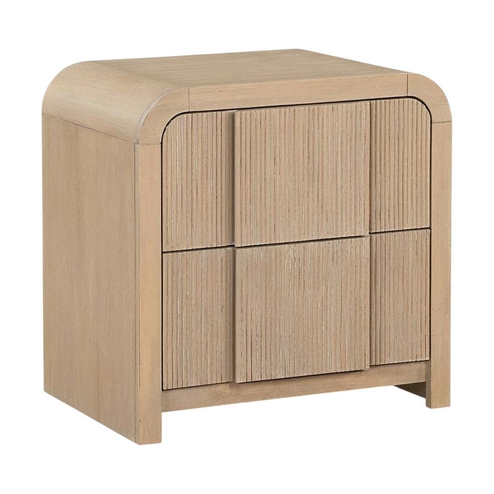 Art Deco Bedroom Nightstand with Interior Drawer Storage