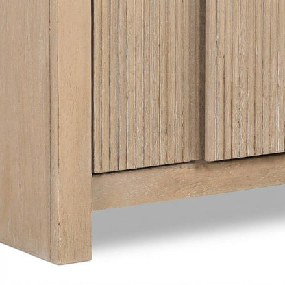 Art Deco Bedroom Nightstand with Interior Drawer Storage