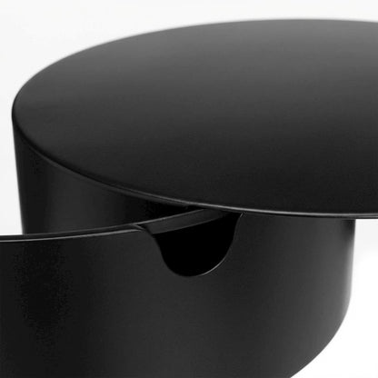 Black Nightstand with Contemporary Finish and Modern Style