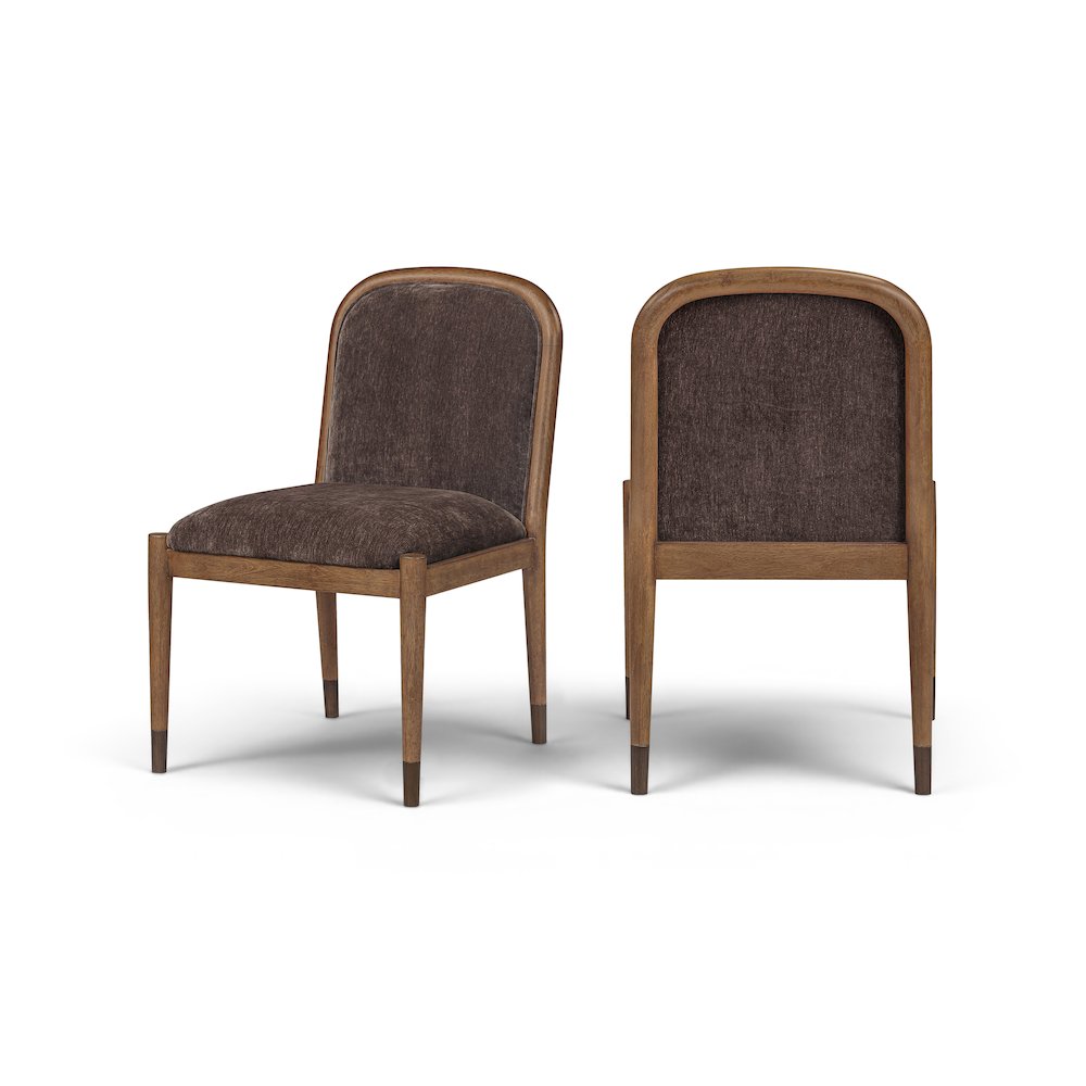 Cambria Brown Fabric Upholstered Dining Side Chair