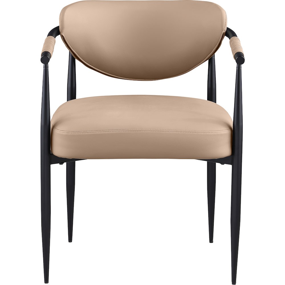 Virella Tan Vegan Leather Upholstered Dining Chair, Set of 2