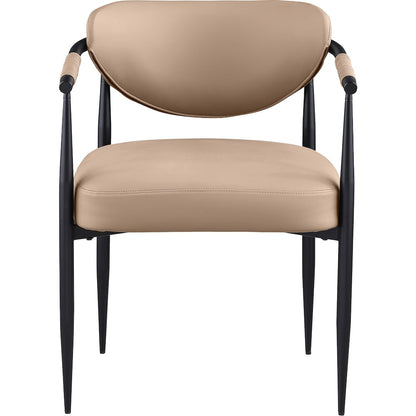 Virella Tan Vegan Leather Upholstered Dining Chair, Set of 2