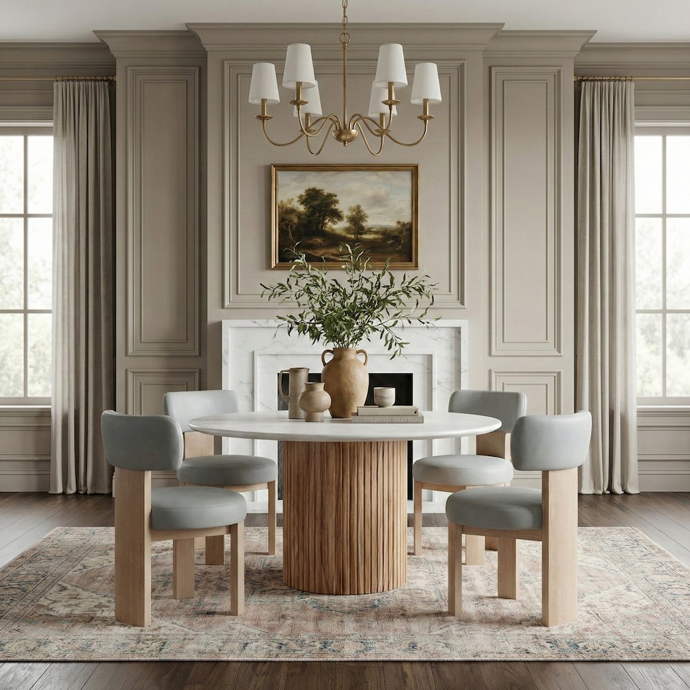 Atelier LtBlu Vegan Leather Upholstered Dining Chair, Set of 2