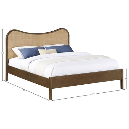 Windsor Brown Solid Wood Queen Bed (3 Boxes)