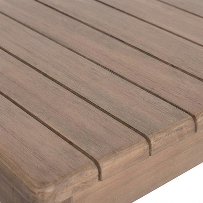 Acacia Wood Outdoor Patio End Table with Contemporary Style
