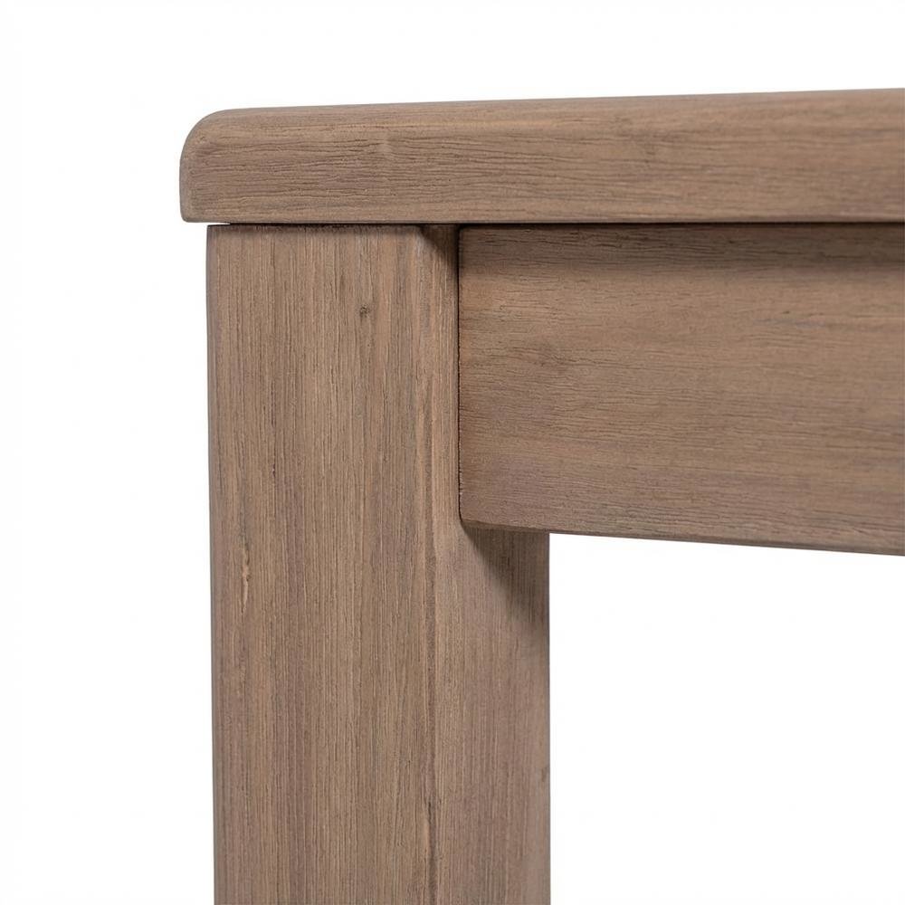 Acacia Wood Outdoor Patio End Table with Contemporary Style