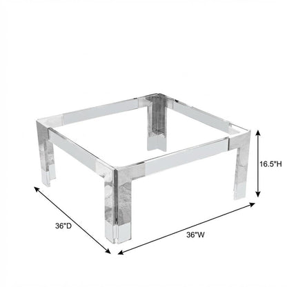 Contemporary Chrome Coffee Table with Modern Finish and Sturdy Design