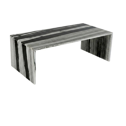 Contemporary Marble Coffee Table with Durable Panda Finish