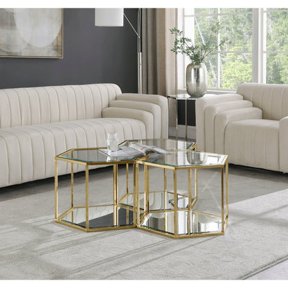Sei Brushed Gold Coffee Table