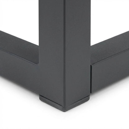 Contemporary Outdoor Square Bar Table In Grey Finish With Durable Material