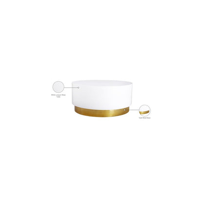 Deco White/Gold Coffee Table