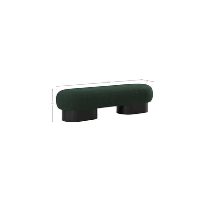 Robertson Green Boucle Fabric Bench