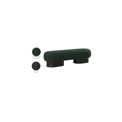 Robertson Green Boucle Fabric Bench