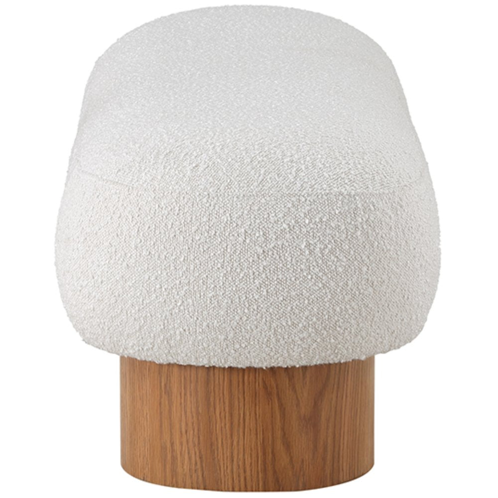 Robertson Cream Boucle Fabric Bench
