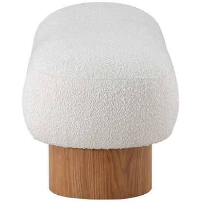 Robertson Cream Boucle Fabric Bench
