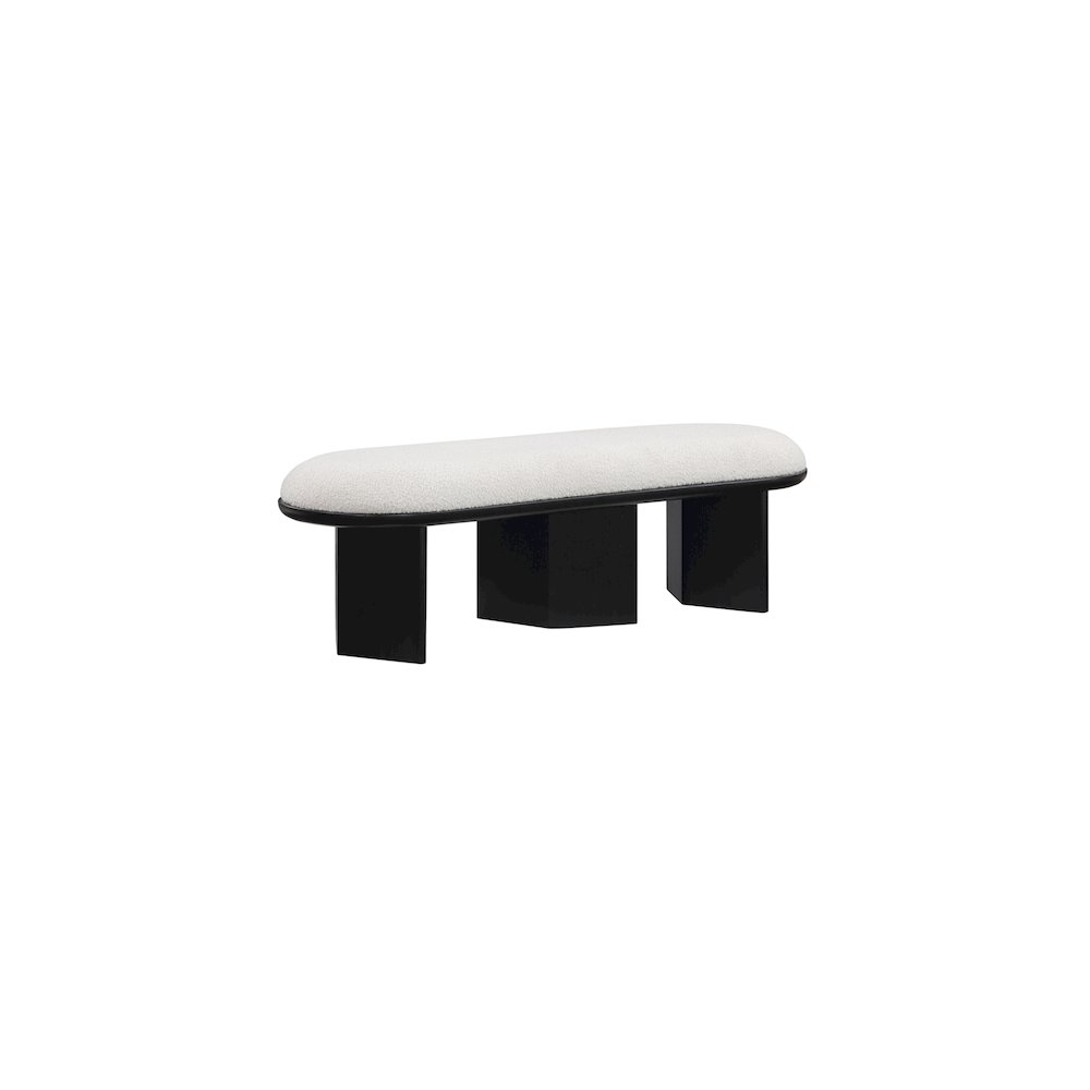 Wilshire Cream Boucle Fabric Bench