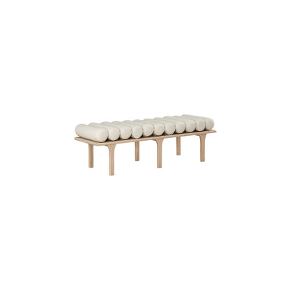 Landon Cream Vegan Leather Bench