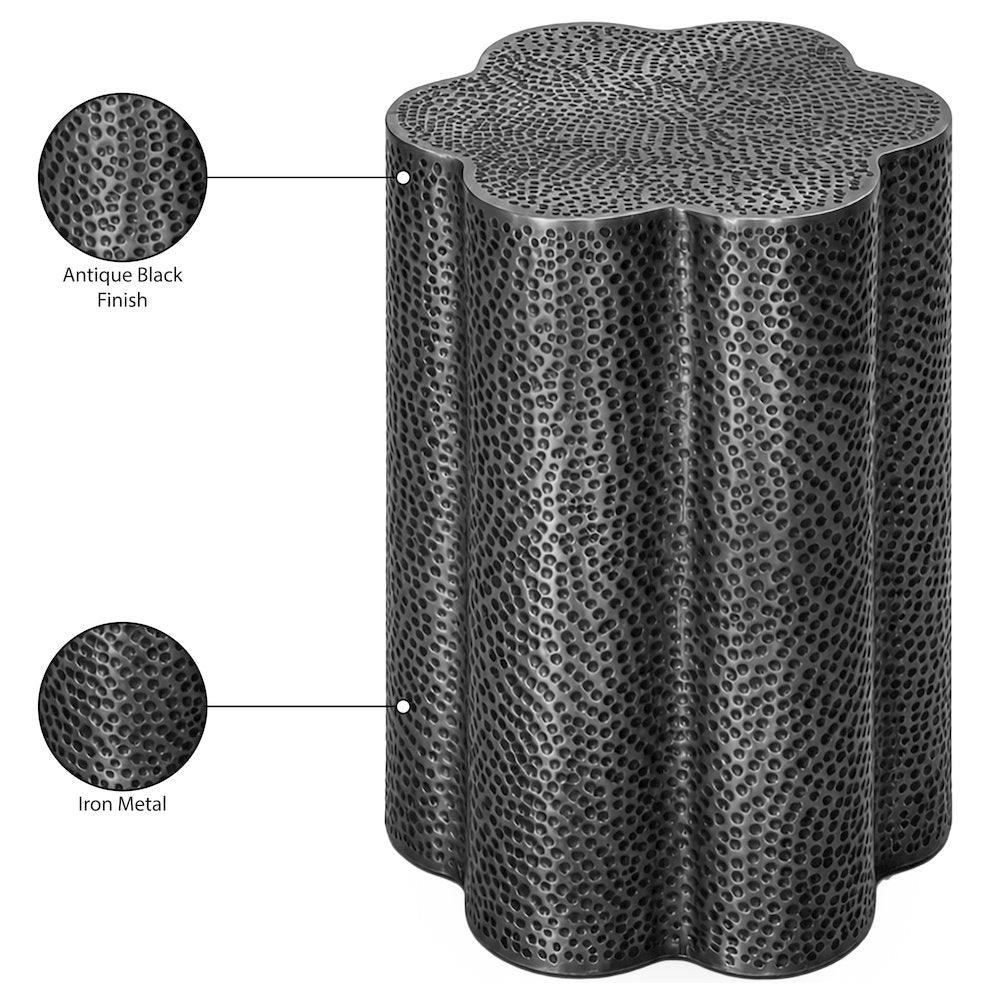 Lotus Black Iron End / Side Table