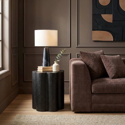 Lotus Black Iron End / Side Table