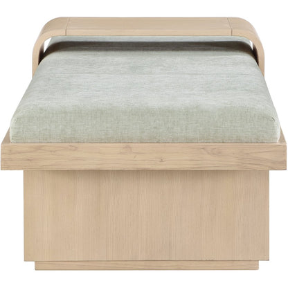 Arlington Mint Green Chenille Fabric Bench