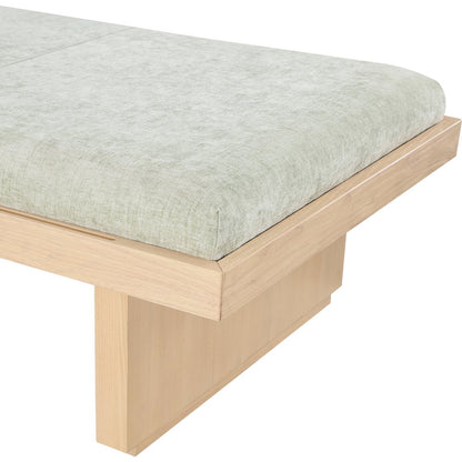 Arlington Mint Green Chenille Fabric Bench