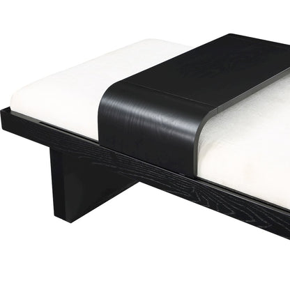 Arlington Cream Chenille Fabric Bench