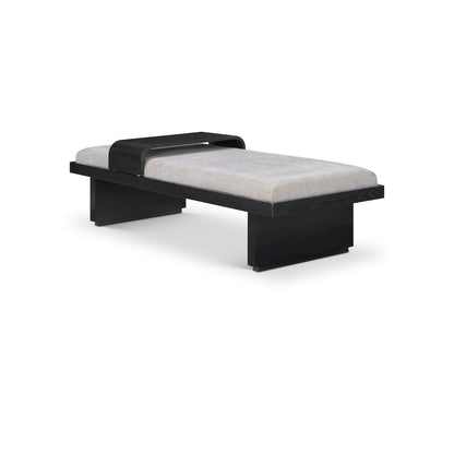 Arlington Light Grey Chenille Fabric Bench
