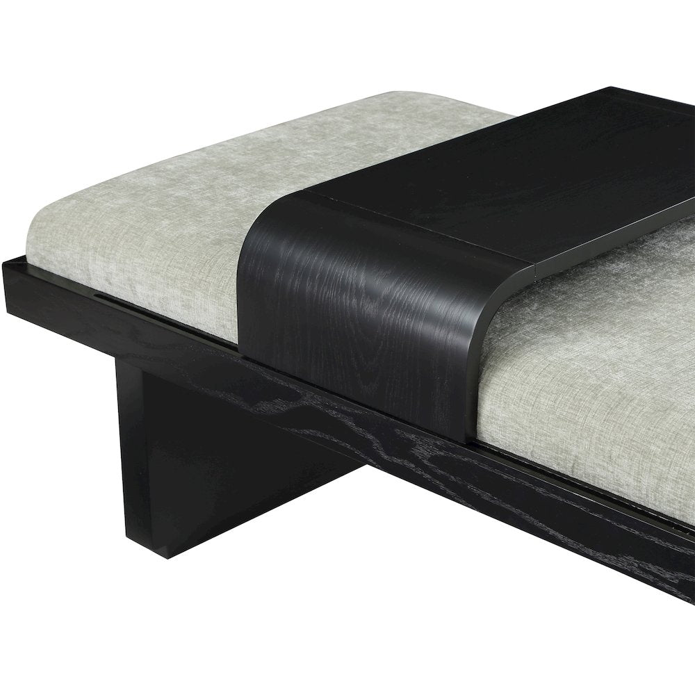 Arlington Mint Green Chenille Fabric Bench