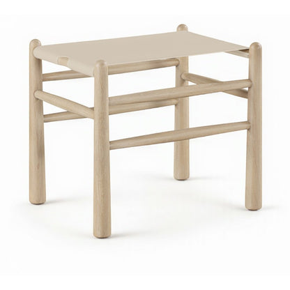 Santos Beige Vegan Leather Upholstered Bench
