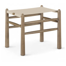 Santos Beige Vegan Leather Upholstered Bench