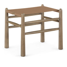 Santos Brown Vegan Leather Upholstered Bench