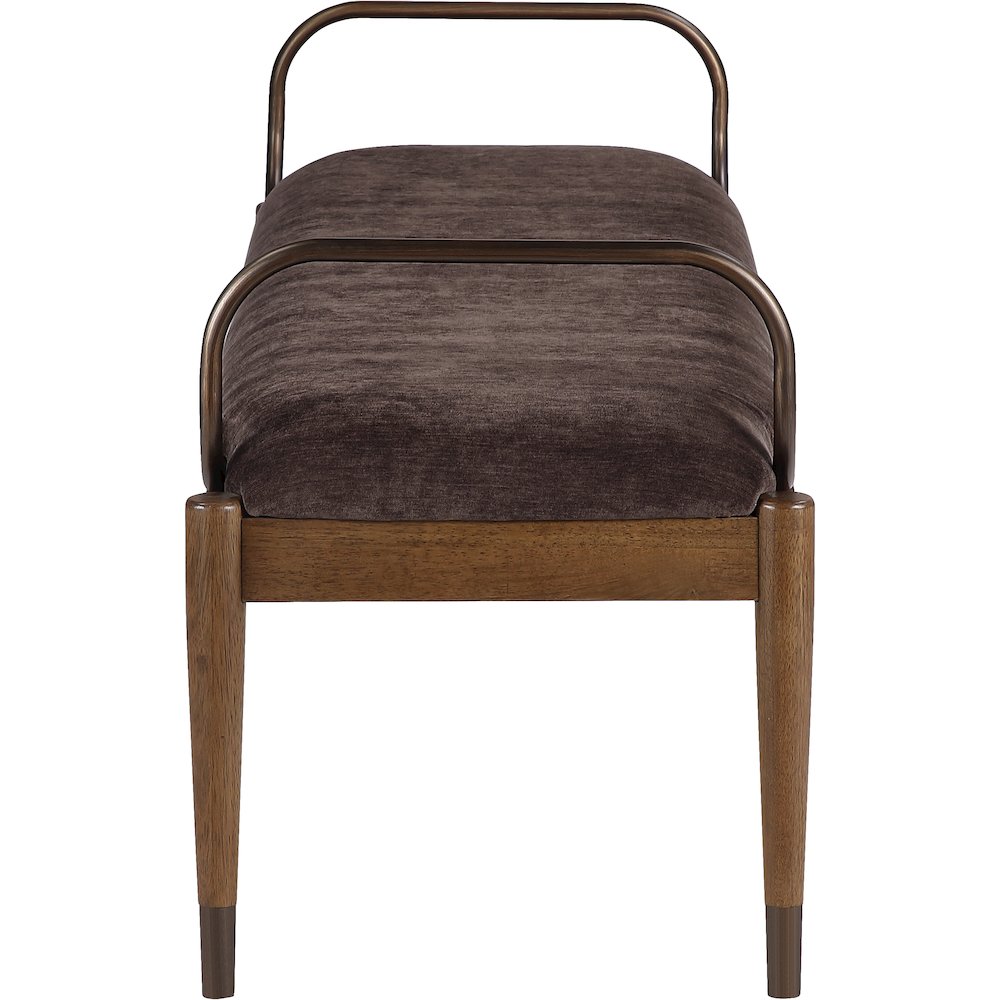 Cambria Brown Fabric Upholstered Bench