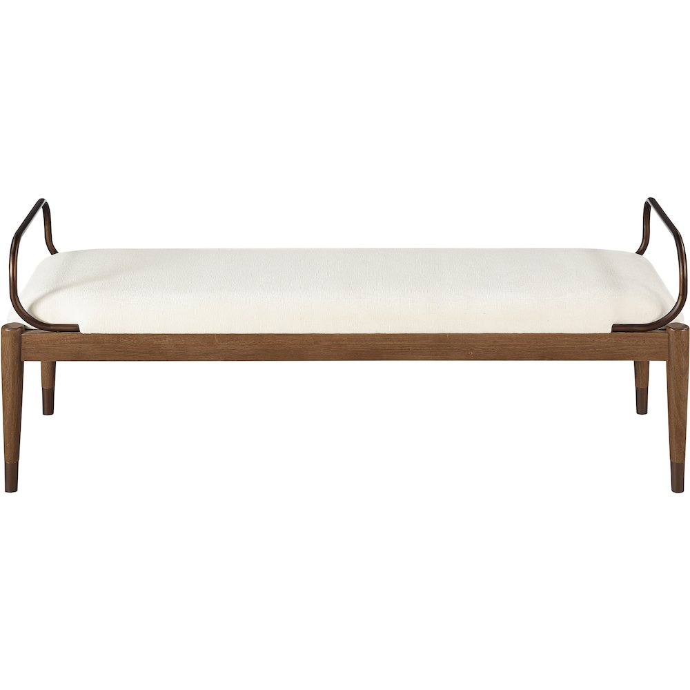 Cambria Cream Fabric Upholstered Bench