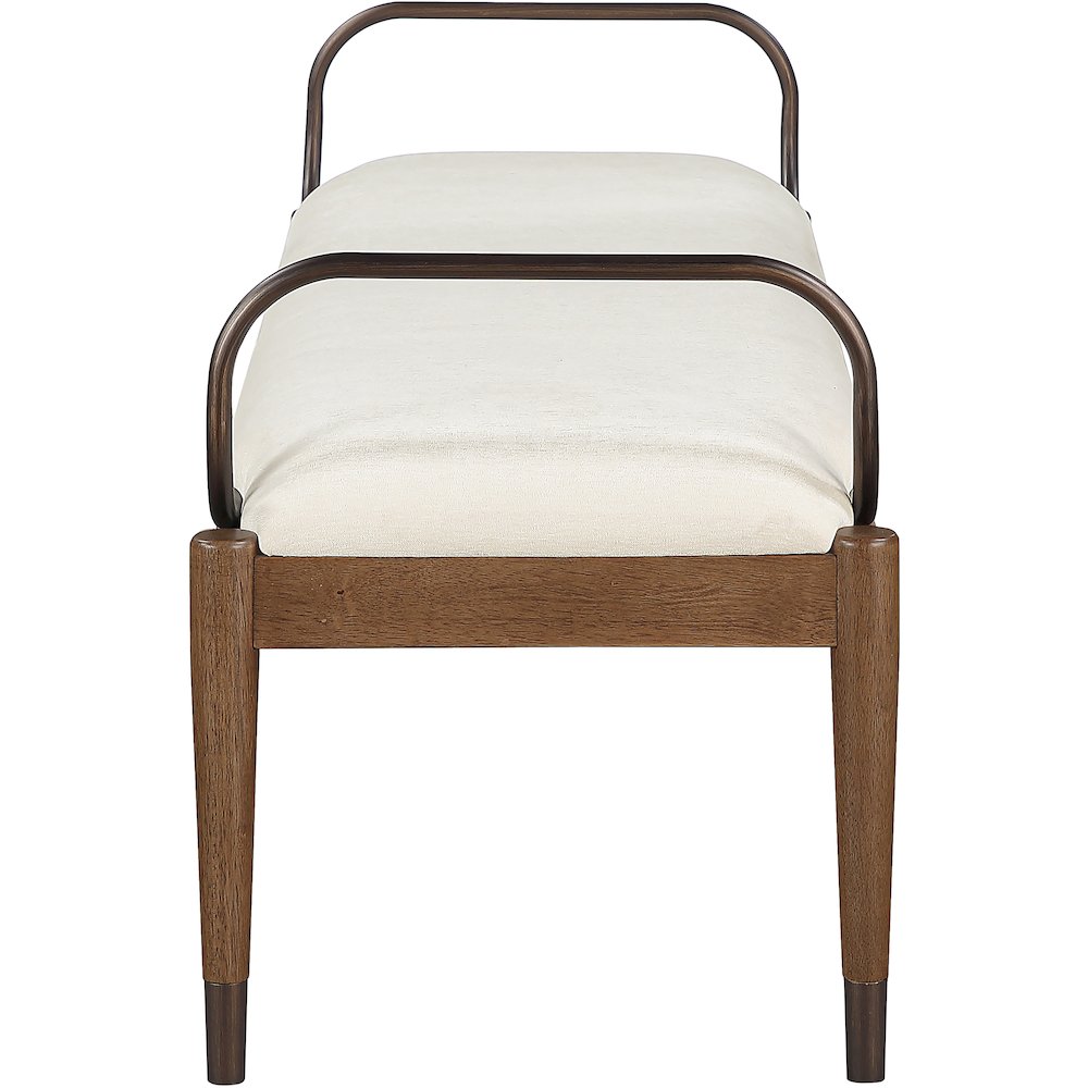 Cambria Cream Fabric Upholstered Bench